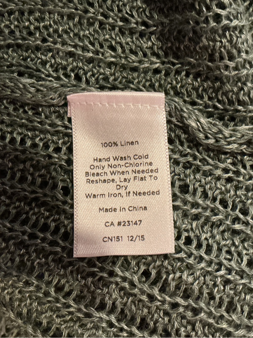 Talbots Sage Green Linen Sweater - Picture 5 of 5